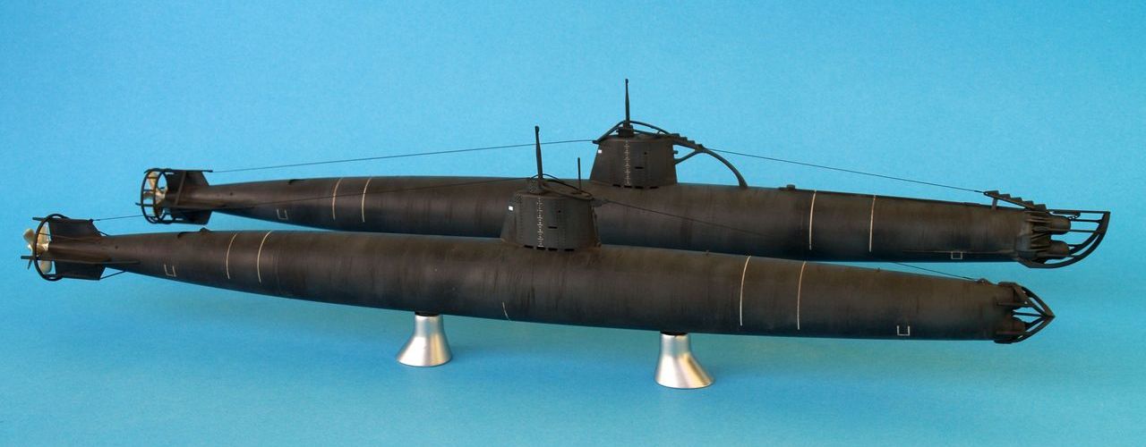 German submarine type II in the series A, B, C and D. In camouflage U 141  Made to book SDin 3D